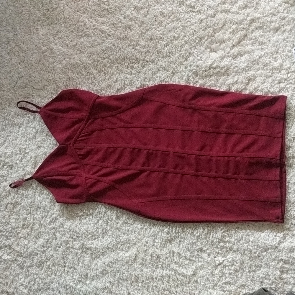 Wine (more reddish) color bodycon dress